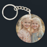 Custom Two Photo Double Sided Acrylic Keychain<br><div class="desc">Custom two photo double sided keychain personalise by replacing the both sample/placeholder photos with your own photos.</div>