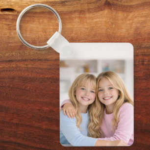 Custom Two Photo Double Sided Aluminium Key Ring