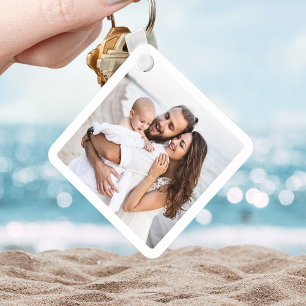 Custom Two Photo Double Sided Aluminium Keychain