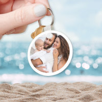 Custom Two Photo Double Sided Aluminium Keychain