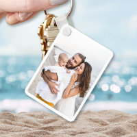 Custom Two Photo Double Sided Aluminium Keychain