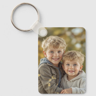 Custom Two Photo Double Sided Aluminium Keychain