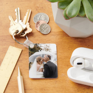 Custom Two Photo Double Sided Aluminum Keychain