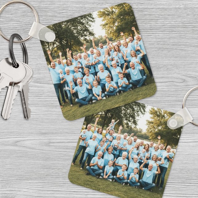 Custom Two Photo Double Sided Family Photo Key Ring (Custom Two Photo Double Sided Family Photo keychain)