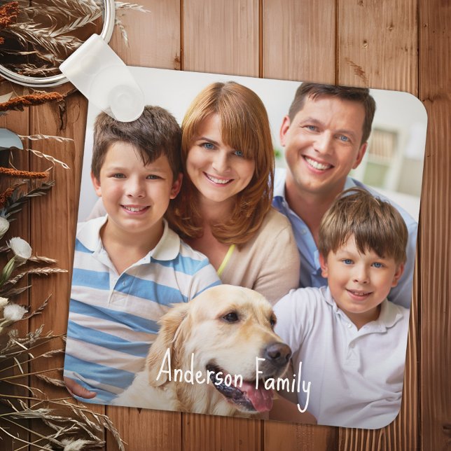 Custom Two Photo Family Double Sided Pets Kids Key Ring (Creator Uploaded)