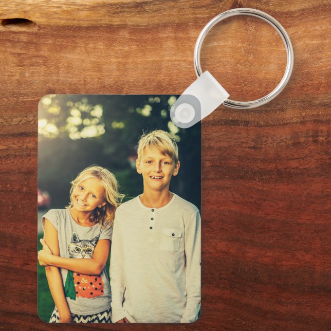 Custom Two Photo Key Ring (Back)