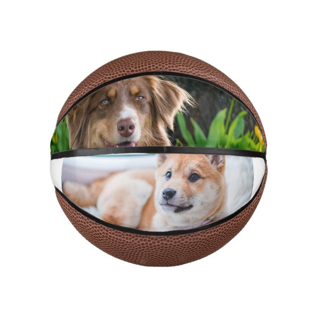 Custom Two Photo Mini Basketball (Front)