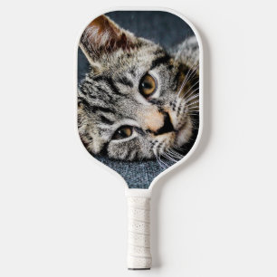CUSTOM TWO PHOTO PET CAT PICKLEBALL PADDLE