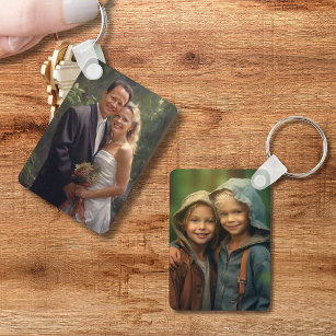 Custom Two Picture Aluminium Double Sided Key Ring