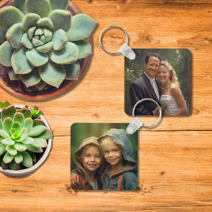 Custom Two Picture Aluminum Double Sided Key Ring