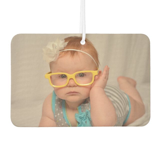 Custom Two-sided Baby Photo Personalised Car Air Freshener (Front)