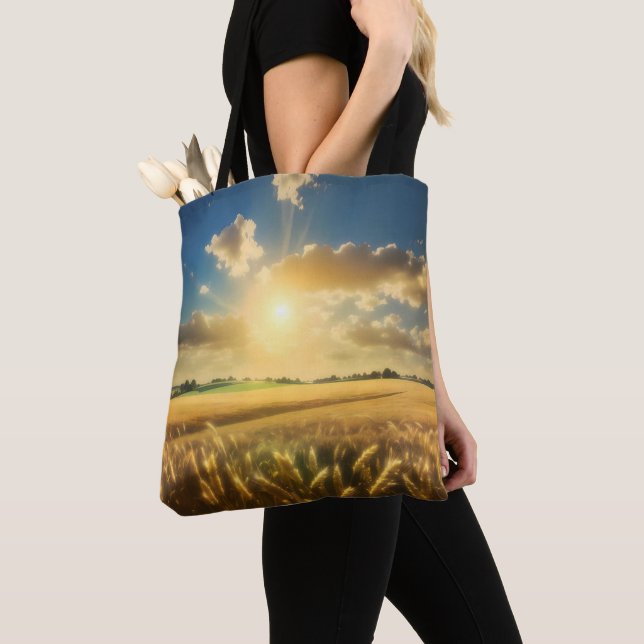 Custom Two-Sided Image Personalised Nature Tote Bag (Close Up)
