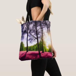 Custom Two-Sided Image Personalized Sunset Tote Bag