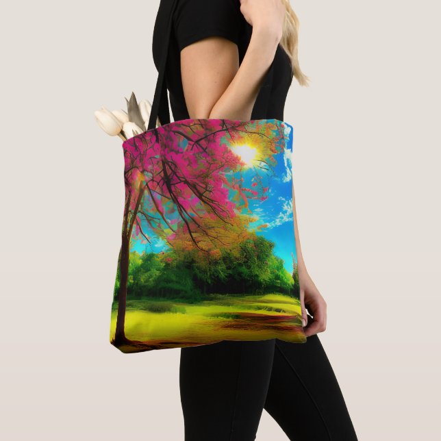 Custom Two-Sided Nature Personalised Image Tote Bag (Close Up)