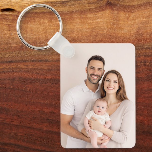 Custom Two-Sided Photo Aluminium Key Ring (Front)