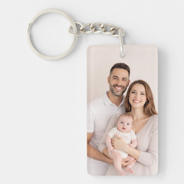 Custom Two-Sided Photo Key Ring (Front)