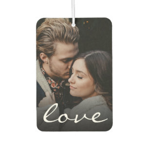 Custom Two Sided Photo Love Script Make it Unique Car Air Freshener