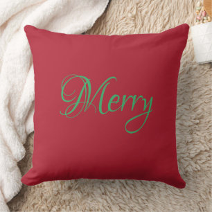 Custom Two-Sided Photo Personalised, Christmas Red Cushion