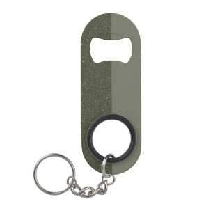 Custom Two-Tone Moss Green Bottle Opener Keychain