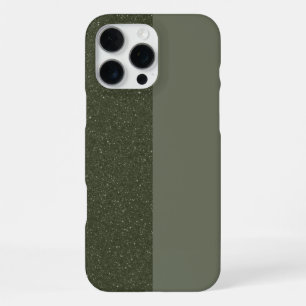 Custom Two-Tone Moss Green iPhone 16 Pro Max Case