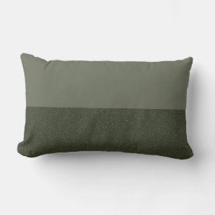 Custom Two-Tone Moss Green Lumbar Throw Pillow