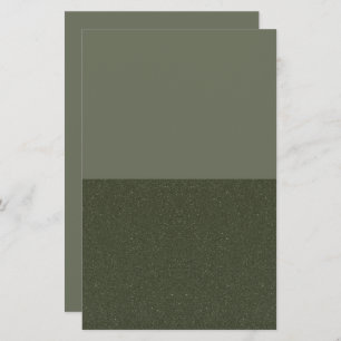 Custom Two-Tone Moss Green Professional Stationery