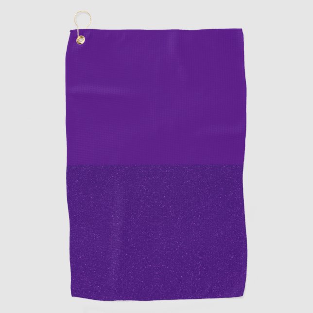 Custom Two-Tone Purple Golf Towel – Horizontal (Front)
