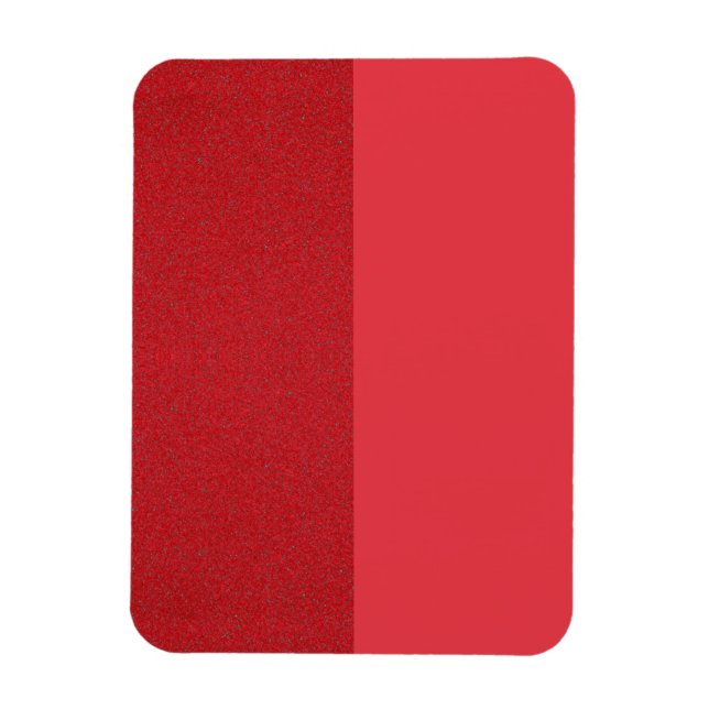 Custom Two-Tone Textured Red Flexible Photo Magnet (Vertical)