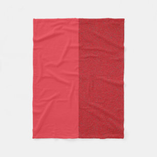 Custom Two-Tone Tomato Red Fleece Blanket