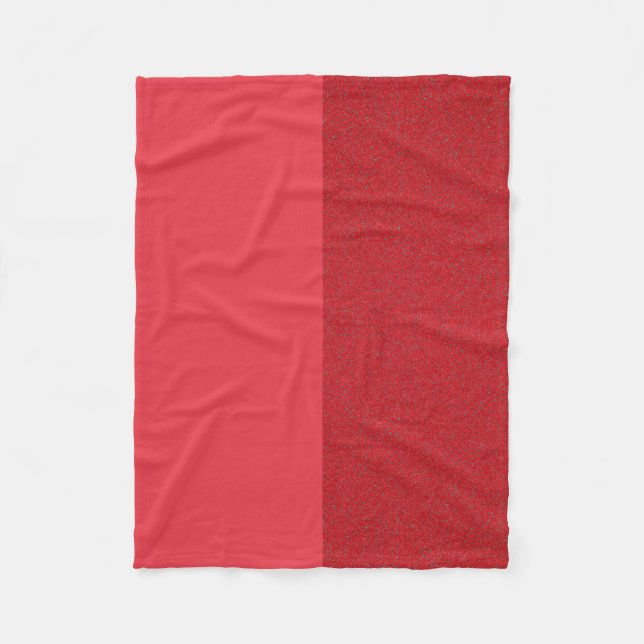 Custom Two-Tone Tomato Red Fleece Blanket (Front)