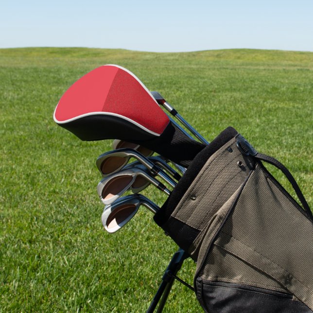 Custom Two-Tone Tomato Red Hybrid Golf Head Cover (In Situ)