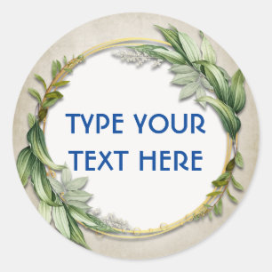 Custom Type Your Text Here Round Sticker