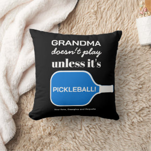 Custom Typography Funny Pickleball Player Grandma Cushion