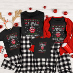 Custom Ugly Christmas Cruise Family Matching Group T-Shirt<br><div class="desc">Get your family in the festive spirit with our Custom Ugly Christmas Cruise Family Matching Group T-Shirt! These custom tees feature a playful "Jingle All the Waves" design in the style of an ugly Christmas sweater, making them perfect for holiday celebrations on a cruise. Personalise them with your family name...</div>