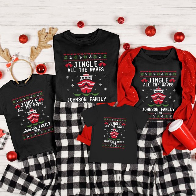 Custom Ugly Christmas Cruise Family Matching Group T-Shirt (Creator Uploaded)