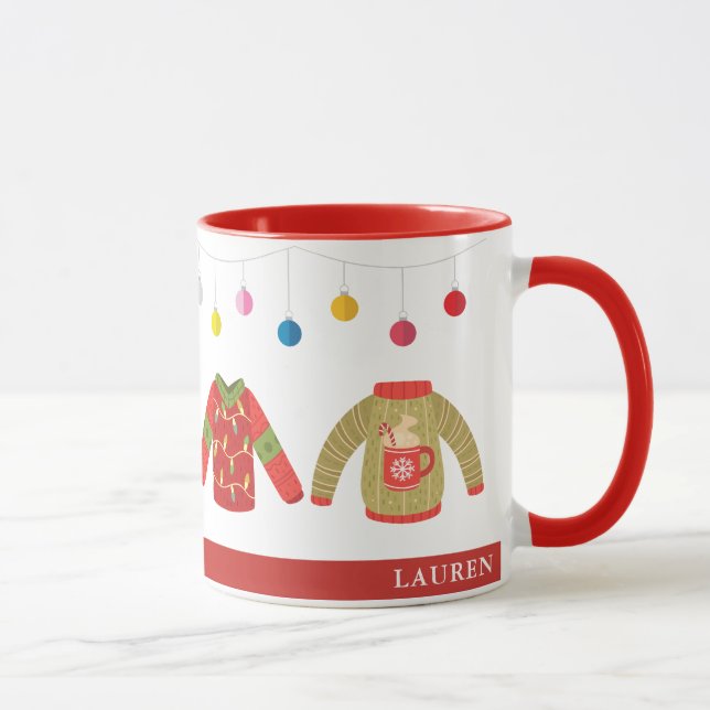 Custom Ugly Sweater Christmas Mug (Right)