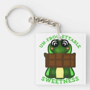 Custom Un-frog-ettable Sweetness Frog Gift  Key Ring