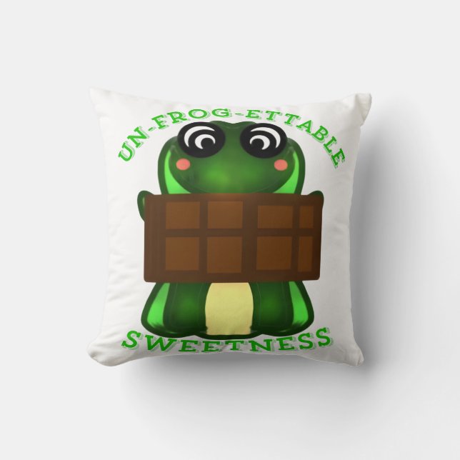 Custom Un-frog-ettable Sweetness Frog Gift T-Shirt Cushion (Front)