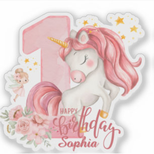 Custom Unicorn 1st Birthday