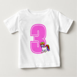 Custom Unicorn Number Baby T-Shirt