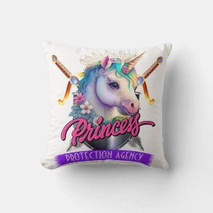 Custom Unicorn Princess Protection Agency Father T Cushion