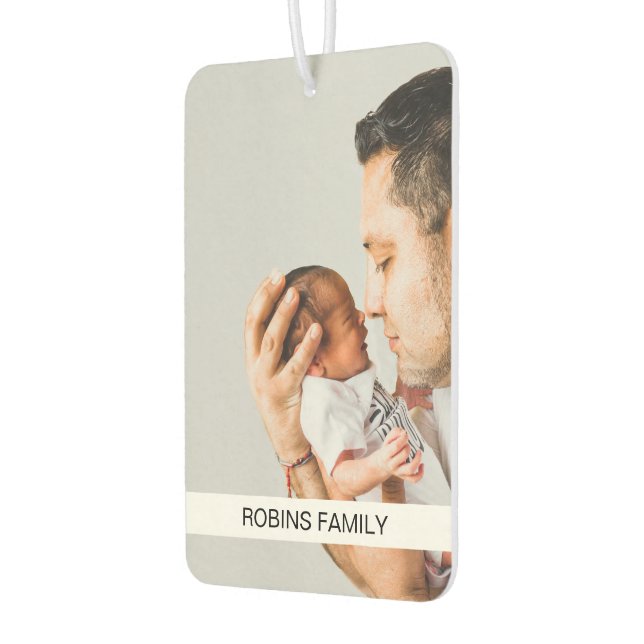 Custom Unique Both Sides Family Photo Car Air Freshener (Left)