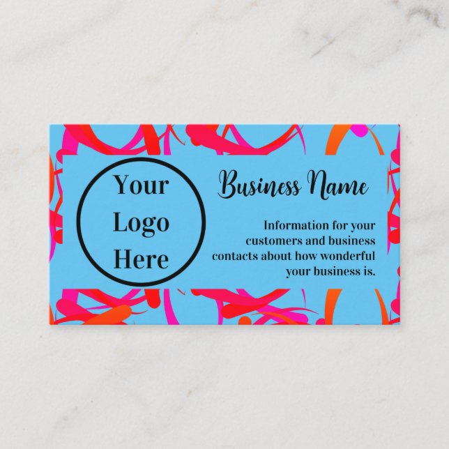 Custom Unique Colourful Abstract Business Card (Front)