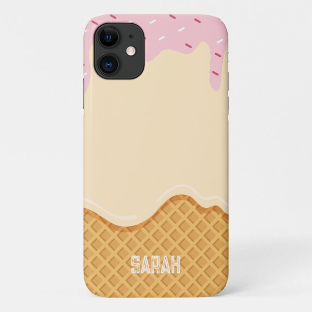 Custom unique Ice cream Vanilla Children Case-Mate iPhone Case (Back)