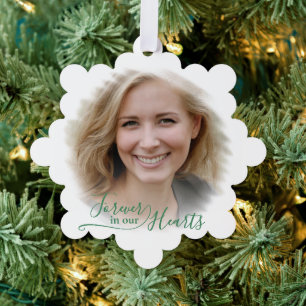 Custom Unique Personalised Classic Photo Memorial Tree Decoration Card