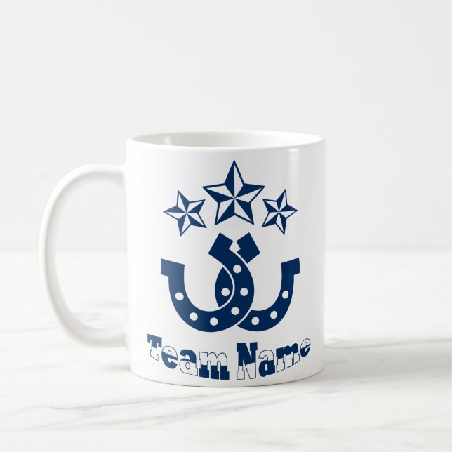 Custom Unique Personalised Horseshoe Coffee Mug (Left)
