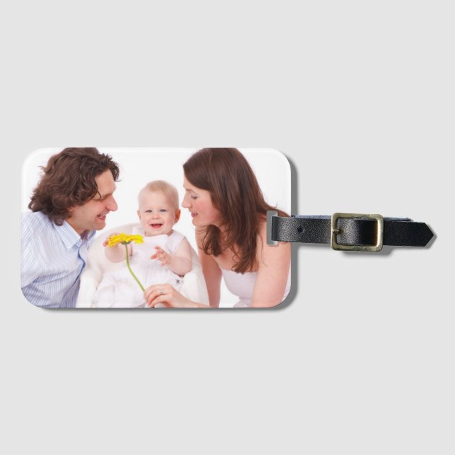 Custom Unique Personalised Luggage Tag (Front Horizontal)