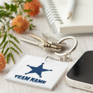 Custom Unique Personalised Star Key Ring