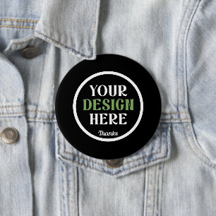 custom, unique, sleek & minimalist 10 cm round badge