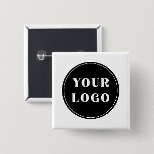 custom, unique, sleek & minimalist 15 cm square badge